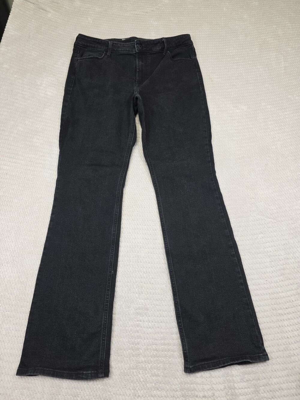 Old Navy Jeans Womens 14 Tall Wow Boot Cut Mid Rise Black